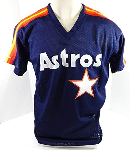 1986-93 Houston Astros Blank Game Emitido na Marinha Jersey Batting Practice 42 DP29757 - Jogo usou camisas MLB