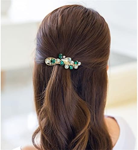 Mmllzel hairpin clipe de primavera verde colisão clipe de cabelo temperamento elegante para mãe acessórios para cabelos