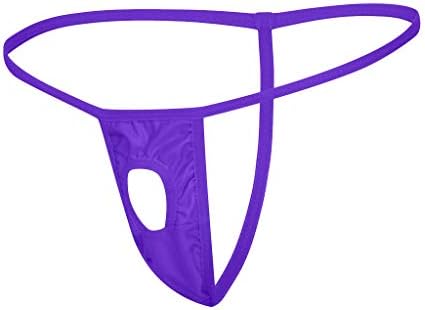 Tanga de cordas G para homens Sexy Micro T-back-back lingerie atrevida através de roupas íntimas masculinas de biquíni de baixa ascensão
