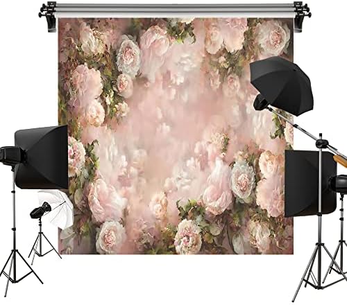 Kate 7x5ft/2.2x1.5m rosa Floral Bine Art Cenário de Faixa Impressa Federal Photons Shoot Studio adereços de estúdio