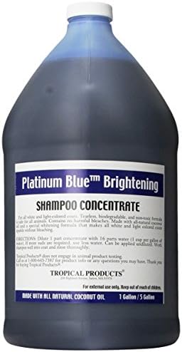 Shampoo de cachorro azul de platina tropical, 1 galão