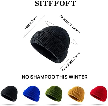 Chapéus de gorro sitffeft para homens mulheres inverno quente com nervura macia com nervuras malhas de malhas de esqui u unisex