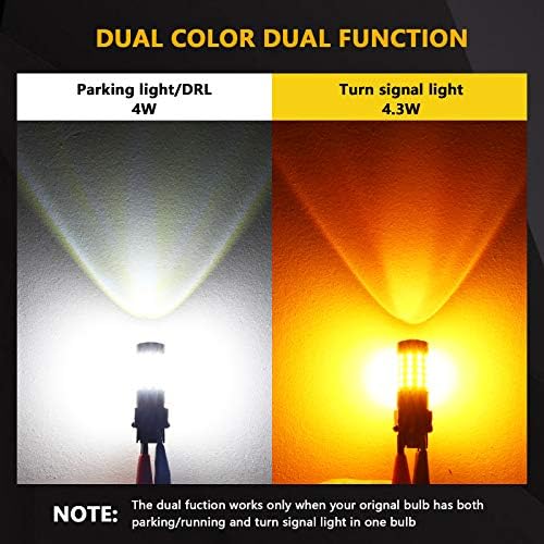 Phinlion super brilhante Amber branco Dual Chave de cor 3157 3155 3057 3457 4157 lâmpadas LED com projetor para luz de estacionamento