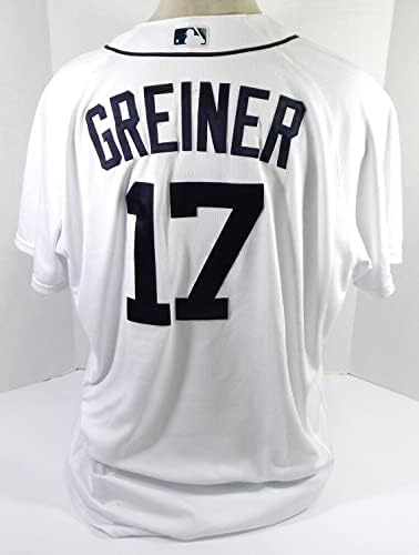2021 Detroit Tigers Grayson Greiner #17 Jogo emitido POS Usado White Jersey 50 78 - Jogo usada MLB Jerseys