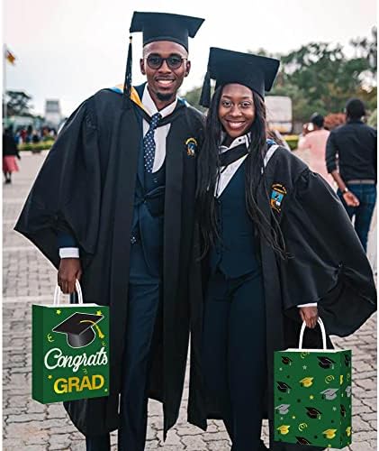 12 peças de graduação sacos de presente, festa de graduação Favor de presentes sacos de embrulho para a temporada de concessão de festas temáticas de temporada de formatura decoração