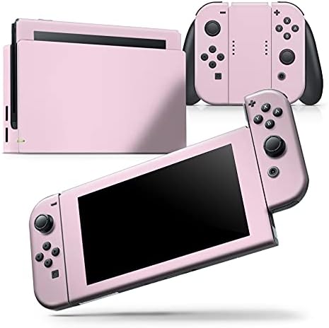 Design Skinz - Compatível apenas com Nintendo Switch Dock - Decalque de pele resistente à capa de envoltório de vinil resistente a arranhões - cor pastel rosa bebê