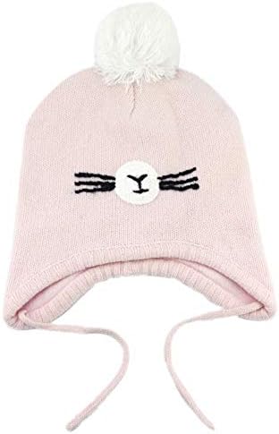 Connectyle Criandler bebês crianças lã de lã Knit Kids Hat com chapéu de inverno earflap