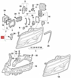 Kit de reparo do suporte para farol direito da frente direita 8R0998122 para Audi Q5 2009-2012
