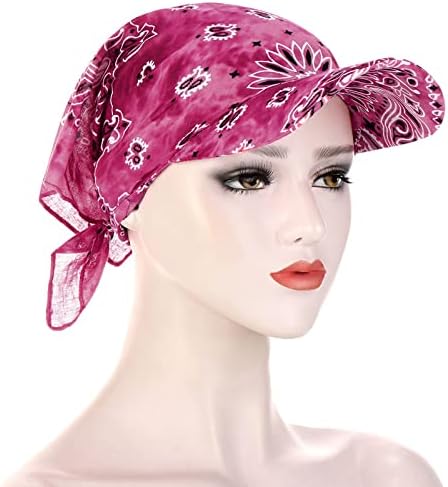 Mulheres Baseball Feanie Hat Flor Flor Muslim Turbano leve Hijab Hat Hat Protection Sun Baggy Headscarf com viseira