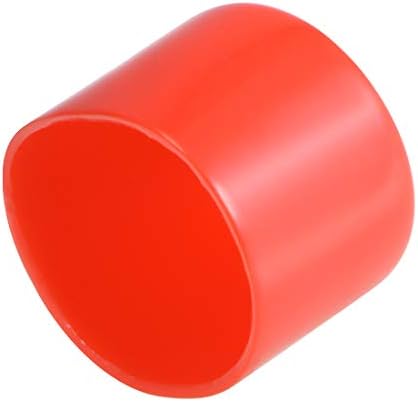 uxcell 10pcs tampas finais de borracha de 40 mm Id vinil tampa redonda da tampa da tampa da tampa da tampa do parafuso Red