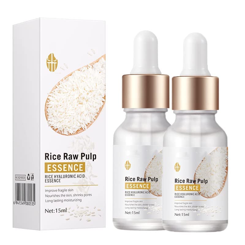 2pcs Esfoliante de Arroz Para la Cara, Crema de Arroz Para la Piel de Cara y Cerrar Los Poros Quitar Manchas