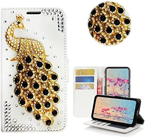 Stenenes Google Pixel 2 XL Case - Stylish - 3D Made Bling Bling Crystal Peacock Desg.