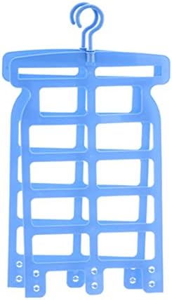 Roupas de roupas de cabine de rack rack rack 1pc cabide boneca plástico boneca azul multifuncional travesseiro de rack