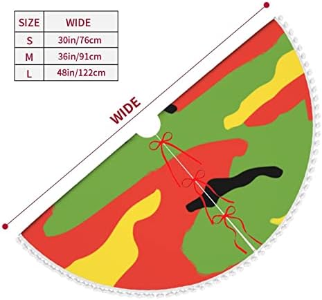 Saia de árvore de Natal com pom acabam rastafari-camo-raggae-camouflage férias de Natal decorações de casa 36