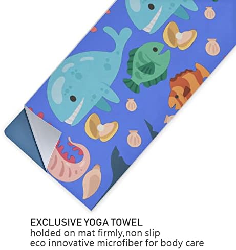 Aunstern Yoga Blanket Dolphin-Shark-Seahorse Yoga Towel Yoga Mat Toalha