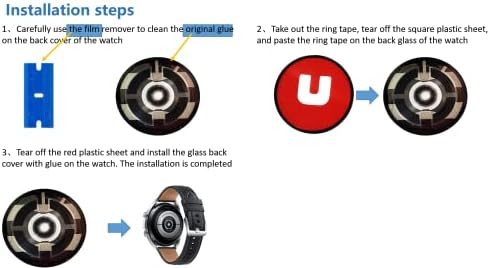 Fita de anel de 3pcs CocoParts para Galaxy Watch Attivo 2/Galaxy Watch 3 Para recolocar o vidro da tampa traseira para