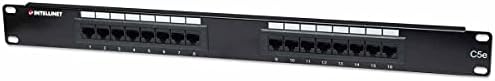 Intellinet 513548 16 Port Cat5e Patch Panel UTP