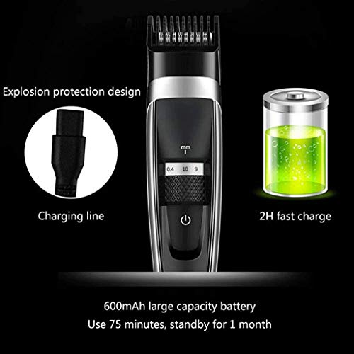 Clipper de cabelos elétricos profissionais de Walnuta, cortador de cabelo elétrico recarregável USB para homens, tesoura de barbear