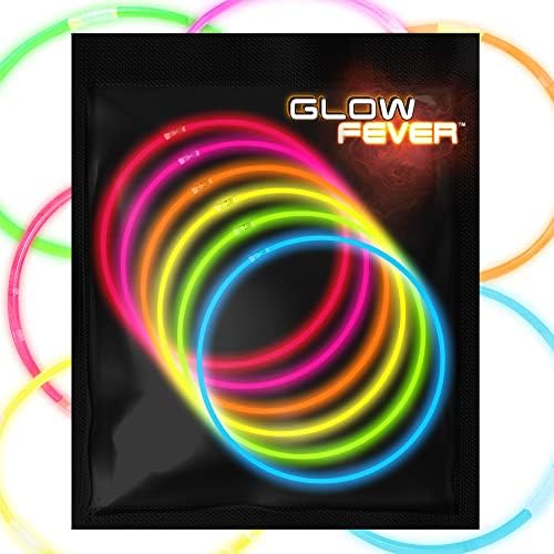 Glow Sticks Bulk 100ct 22 '' colares de brilho com conectores, para festivais de festa, casamentos de aniversário