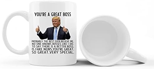 Caneca de café Trump Você é realmente um ótimo chefe - aniversário do dia dos pais de Natal Presentes de brincadeira para chefe -