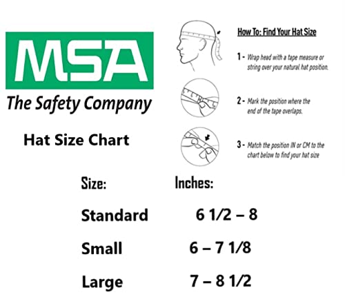 MSA 475389 Topgard Full Brim Security Hard Hard com FAS-TRAC III Suspensão de catraca | Casca de policarbonato não arrasada,