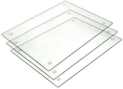 Placa de corte de vidro temperado - vidro transparente duradouro - resistente a arranhões, resistente ao calor, resistente