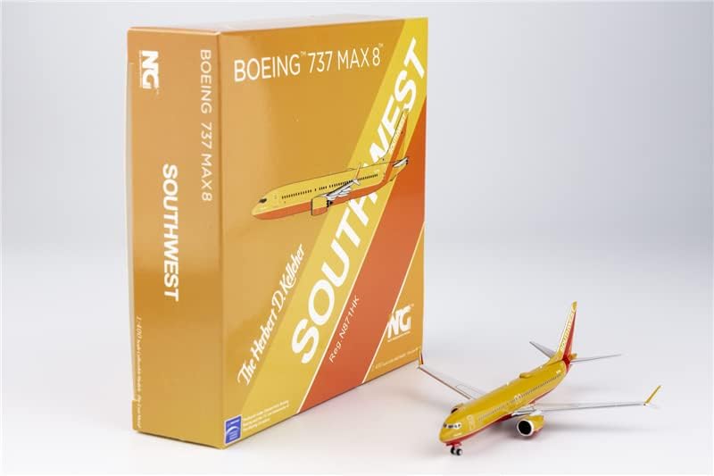 NG Modelo Southwest Airlines para Boeing B737 Max8 N871HK 1/400 Modelo pré-construído de aeronaves diecast