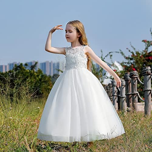 DPKM Lace Flower Girl Dress Vestido de dama de honra Tulle Casamento PROM PROMENTE VESTORES BOHO PRINCESS FESTA FESTO