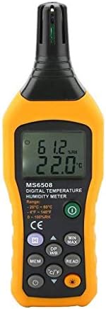 WDBBY temperatura e medidor de medidor de umidade com higrômetro do termômetro do psicrômetro digital da luz de fundo,
