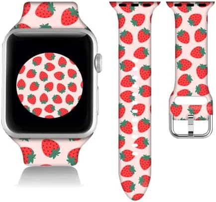 Presentes de girassol Decorações florais tiras de pulseira para banda de relógio Apple 38mm/40mm/41mm/42mm/44mm/45mm Silicone Silicone Flower Watch Band Strap para Apple Smart Watch Series 7 6 5 3 2 2 1 SE.