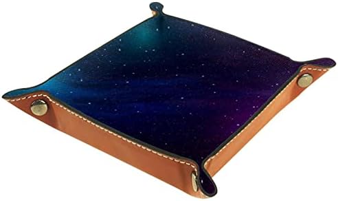 Colorido galáxia prática de microfibra de couro bandeja de bandeja de mesa de mesa de cabeceira de cabeceira de cabeceira