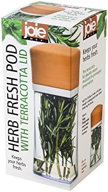 Joie Herb Fresh Keeper POD com tampa de terracota, marrom