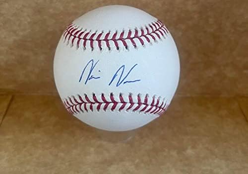 Nasim Nunez Ano de estreia assinado Auto M.L. Baseball Beckett R98038