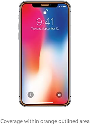 Protetor de tela de ondas de caixa compatível com Apple iPhone XR - ClearTouch Glass Ultra, Guarda de tela de vidro temperado 9H com borda colorida - Jet Black