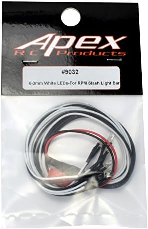 APEX RC Products 3mm Kit LED branco - Compatível com RPM Curto curto/barra de luz de barra 9032