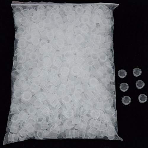 Tampas de tinta para tatuagem, 1000pcs de tatuagem de tatuagem de 1000pcs suprimentos de tatuagem de 13 mm para copos de tinta Tattoo Medium