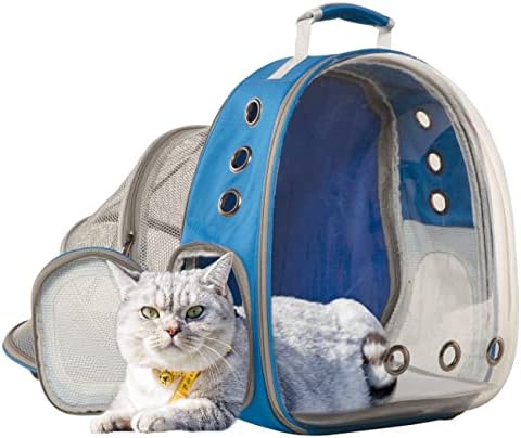 Xzking Cat Backpack Carrier Bubble, Cat Dog Bookbag Sager, Saco de cúpula aprovada de avião para camping de caminhada viajante