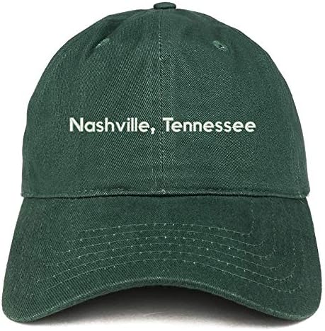 Loja de vestuário da moda Nashville Tennessee bordou o chapéu de pai de algodão não estruturado