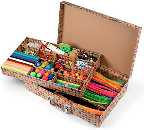 Kid Made Modern Arts and Crafts Library Conjunto - Suprimentos de artesanato infantil, projetos de arte em uma caixa
