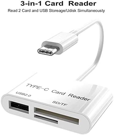 Seadream 3 em 1 USB c Kit de conexão com câmera USB SD/Micro SD Card Reader, USB C para USB2.0 Adaptador feminino OTG para novo iPad