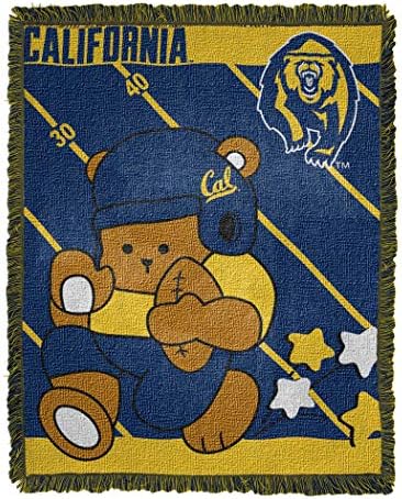 Oficialmente licenciado NCAA UCAL Berkeley Golden Bears zagueiro Jacquard Baby Throt BlanBer, 36 x 46, multi color
