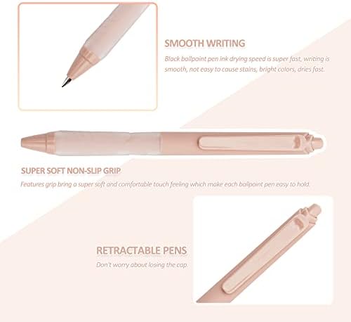 Caneta de caneta média de caneta média de caneta preta de 1 mm com caneta super macia para homens para homens canetas retráteis