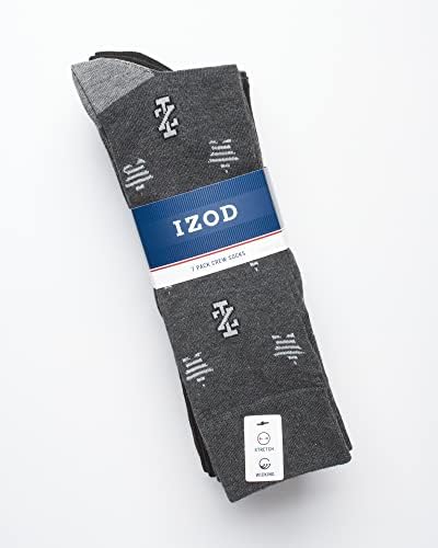 Meias de vestido masculinas izod - meias leves de tripulação do meio da panela