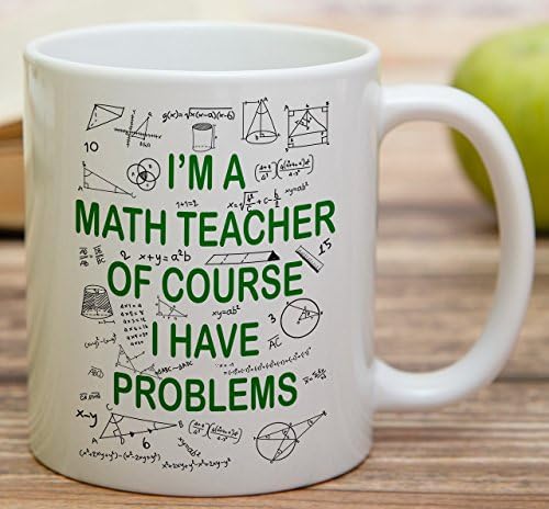 Retreez Funny Caneca - Eu sou um professor de matemática, é claro que tenho problemas para canecas de café de cerâmica de 11 oz - engraçados,