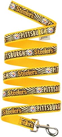 Zubaz NFL Team Pet Leash for Dogs & Cats, Pittsburgh Steelers, grande