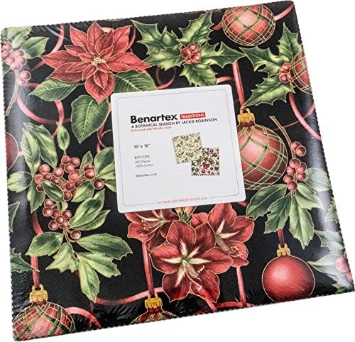Jackie Robinson Uma temporada botânica 10x10 pacote 42 quadrados de 10 polegadas bolo de camada benartex
