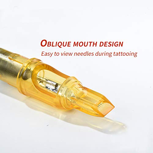 Yilong Tattoo Cartudy Afles Professível descartável 20pcs Afinal de cartucho de tatuagem para máquina de tatuagem e suprimentos de tatuagem （M1）