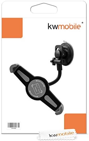 Kwmobile Universal Car Tablet Solder - Montagem de pára -brisas de pára -brisa com copo de sucção rotativo para SUV, caminhão, van - se encaixa nas telas de 8,3-13,4 polegadas
