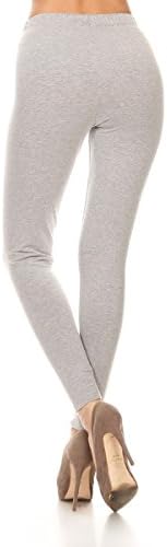 Leggings Depot Cotton Mulher Premium Quality Ultra Soft Solid Leggings