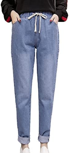 Maiyifu-gj-gj da cintura elástica de jeans de jeans de jeans de jeans de jeans casuais
